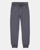Boys 2-Pack Pull-On Drawstring Joggers - Grey/Green, image 2 of 7 slides