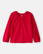 Toddler Girl Long-Sleeve Fashion Top - Red, image 1 of 3 slides