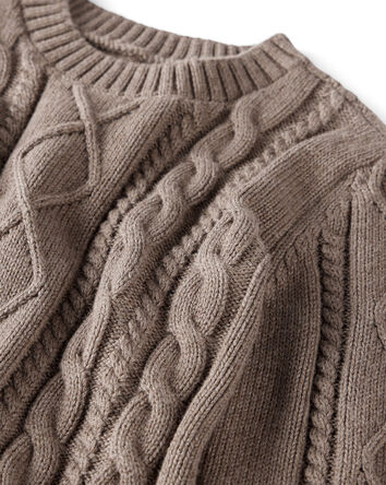 Toddler Organic Cotton Cable Knit Sweater, 