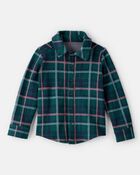 Toddler Boy Plaid Button-Down Shirt - Green, image 1 of 3 slides