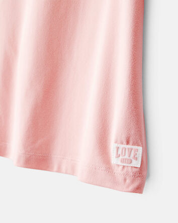 Girls Short-Sleeve Jersey Top - Pink, 