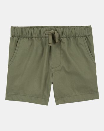Baby Pull-On Poplin Shorts - Green, 