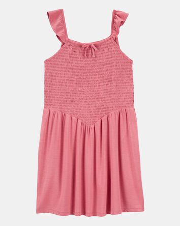 Kid Smocked Tank Dress - Pink, 