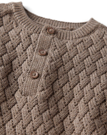 Baby Organic Cotton Sweater Knit Jumpsuit, 