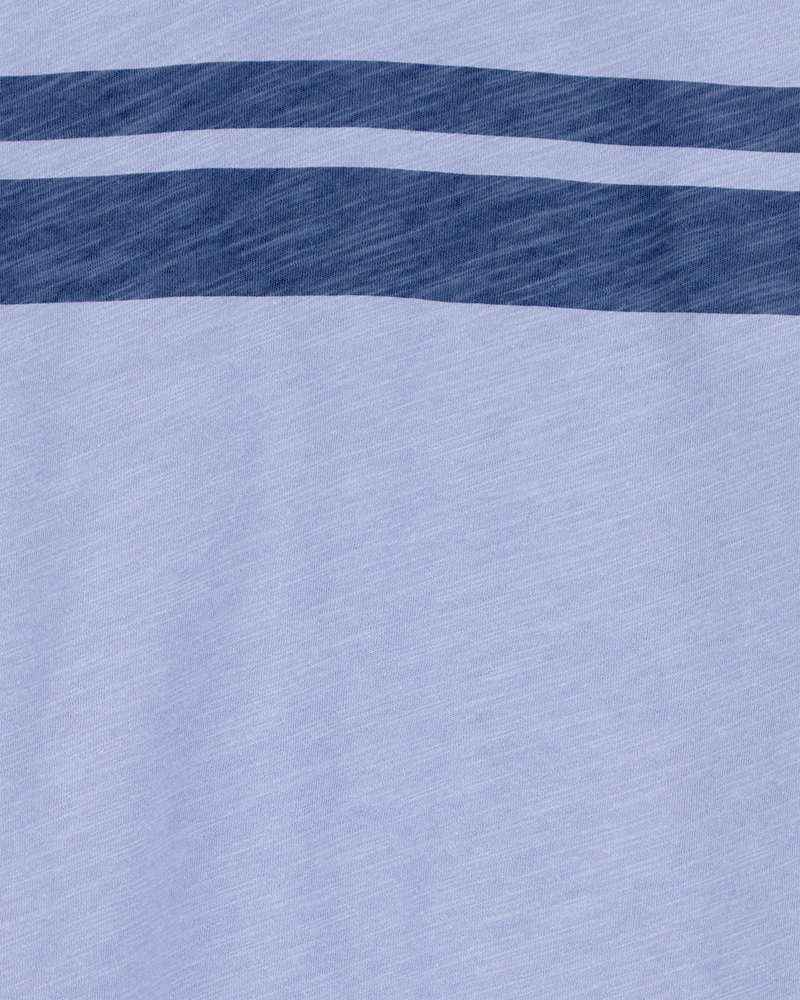 Baby Striped Short-Sleeve Tee - Blue, image 2 of 3 slides