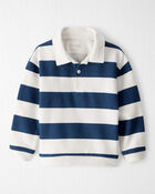 Toddler Organic Cotton Henley Top in Stripes, image 1 of 4 slides