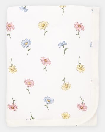 Baby Girl Floral PurelySoft Blanket - Ivory, 