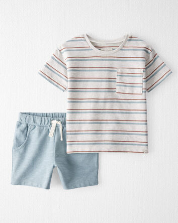 Toddler Boy 2-Piece Shorts Set Made with Organic Cotton, 