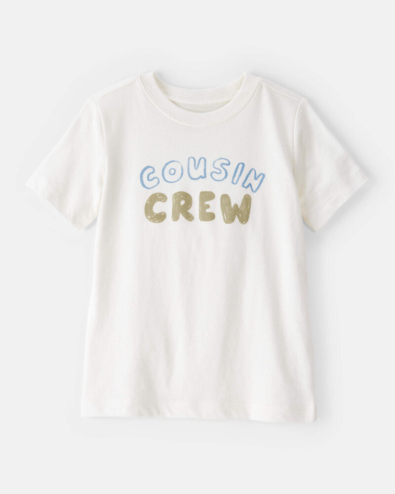Toddler Boy Cousin Crew Short-Sleeve Graphic Tee -White, image 1 of 3 slides