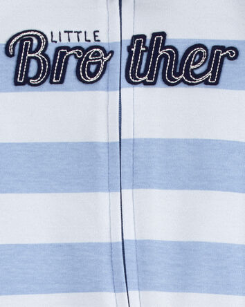 Baby Little Brother 2-Way Zip Cotton Sleep & Play Pajamas, 