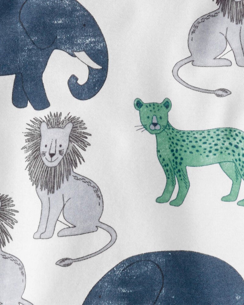 Baby Organic Cotton Pajamas Set in Wildlife Print, image 2 of 4 slides