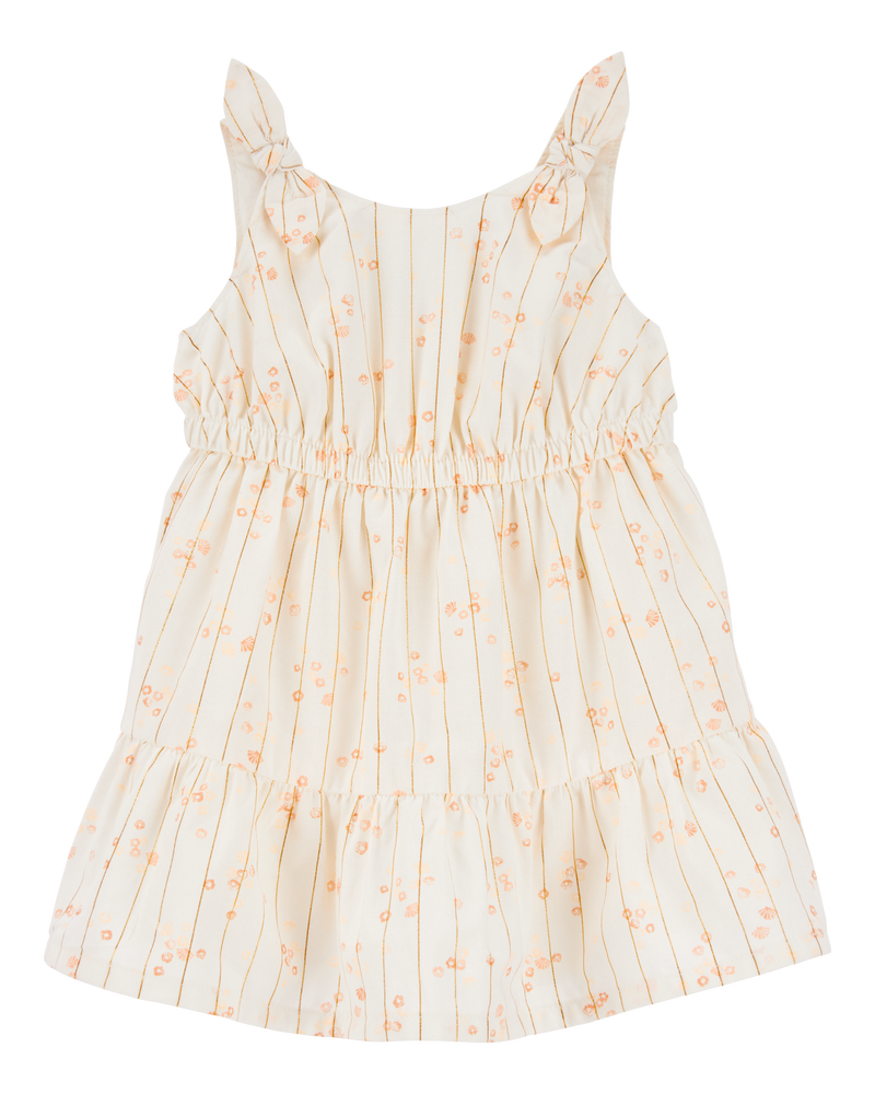 Baby Girl Floral Tiered Dress - Ivory, image 1 of 4 slides