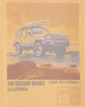 Kid Beach Graphic Tee - Yellow, 