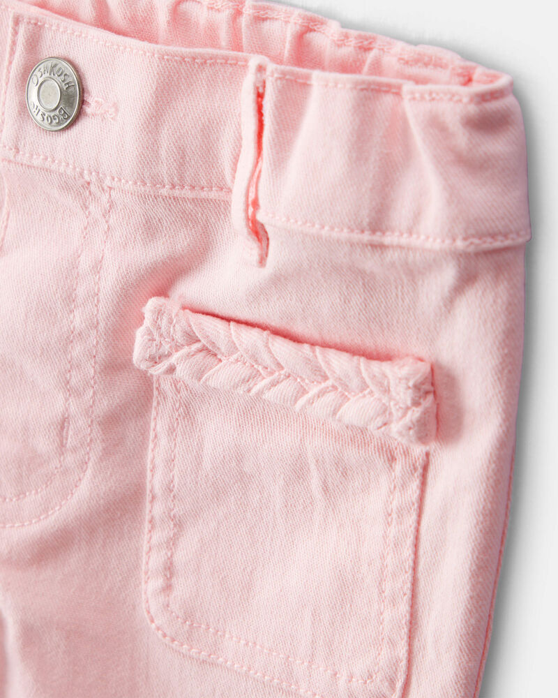 Toddler Girl Cotton Flare Pants - Pink, image 5 of 7 slides