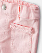 Toddler Girl Cotton Flare Pants - Pink, image 5 of 7 slides