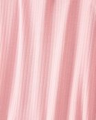 Baby Girl Solid PurelySoft Footie 1-Piece Pajamas - Pink, image 2 of 5 slides
