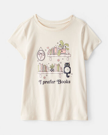 Girls I Prefer Books Short-Sleeve Graphic Tee - White, 