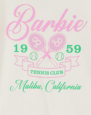 Girls Barbie&trade; 'Tennis Club' Short-Sleeve Graphic Tee - Ivory, 