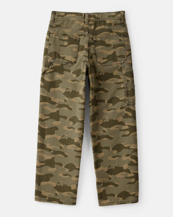 Boys Camo Carpenter Fashion Pants, 