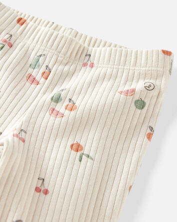 Baby Girl 2-Pack Organic Cotton Rib Leggings, 