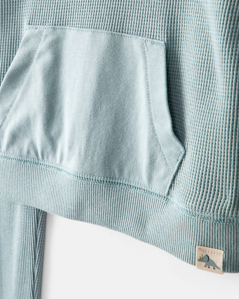 Baby Boy Waffle Knit Long-Sleeve Tee & Pant Set - Green, image 2 of 4 slides