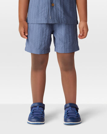 Toddler Seersucker Drawstring Shorts - Blue, 