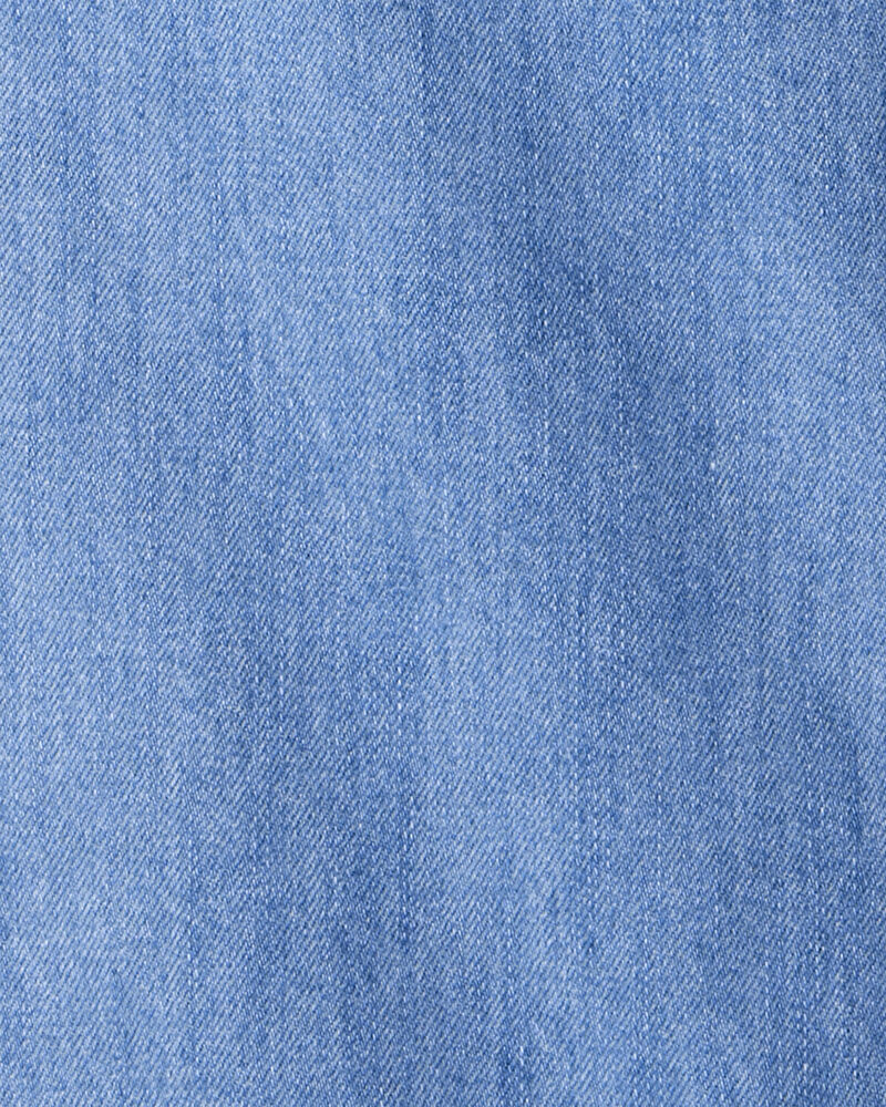 Kid Organic Cotton Denim Cargo Pants, image 5 of 6 slides