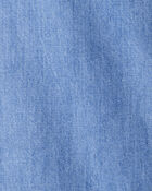 Kid Organic Cotton Denim Cargo Pants, image 5 of 6 slides