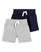 Baby 2-Pack Cotton Pull-On Shorts, image 1 of 4 slides