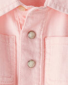 Baby Girl Embroidered Cotton Long-Sleeve Dress - Pink, image 4 of 6 slides