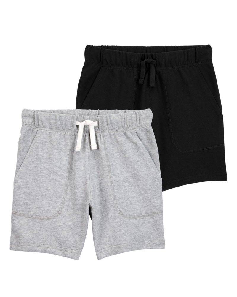 Kid 2-Pack Pull-On French Terry Shorts, image 1 of 7 slides