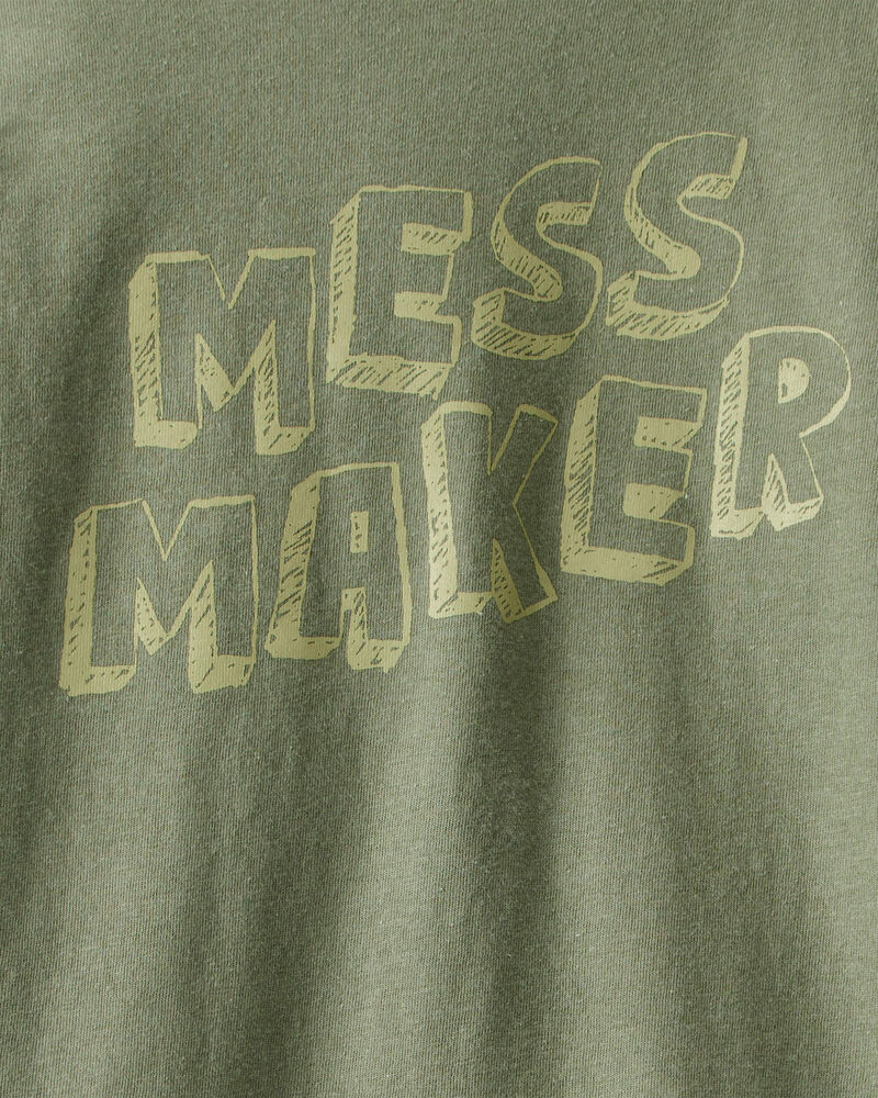 Toddler Boy Mess Maker Long-Sleeve Graphic Tee - Green, image 2 of 3 slides