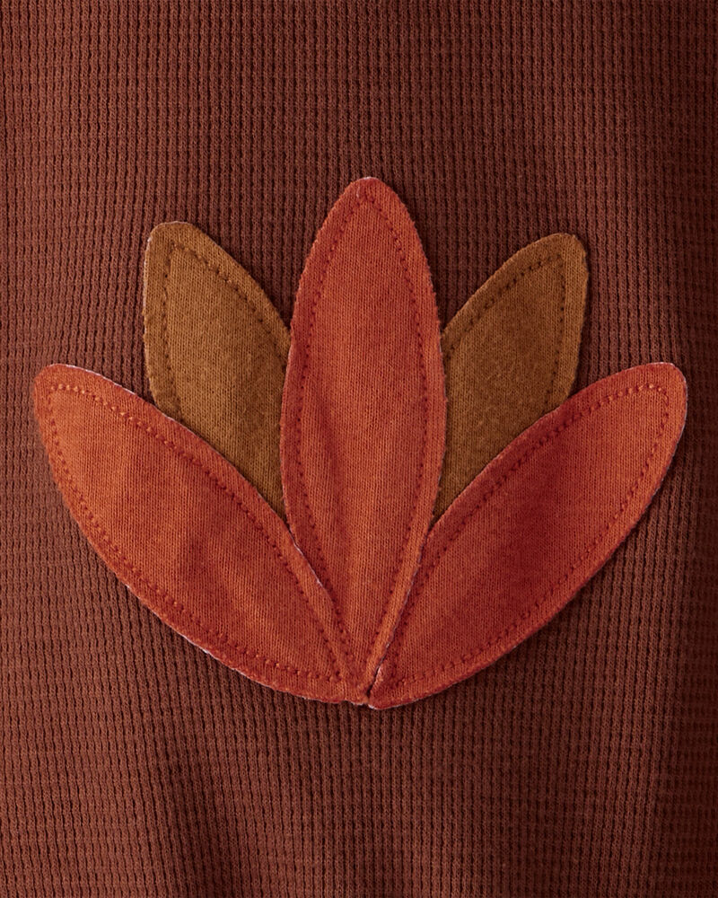 Baby Turkey Long-Sleeve Hooded Jumpsuit - Brown, image 4 of 5 slides