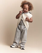Toddler Girl Linda Wide Leg Pant - Heather Grey, image 5 of 7 slides