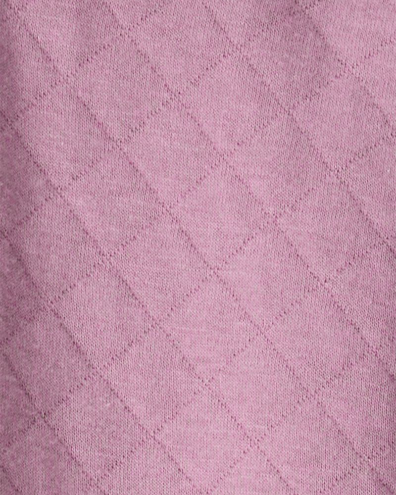 Toddler Girl Quilted Quarter-Zip & Floral Legging Set - Purple, image 3 of 5 slides