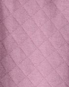Toddler Girl Quilted Quarter-Zip & Floral Legging Set - Purple, image 3 of 5 slides