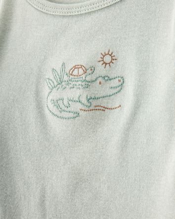 Baby 4-Piece Alligator Outfit Set - Green, 