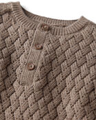 Baby Organic Cotton Sweater Knit Jumpsuit, image 2 of 5 slides