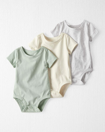 Baby 3-Pack Organic Cotton Bodysuits, 