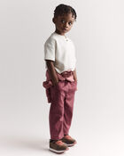 Toddler Boy Henley Tee with Pocket - Cream, image 6 of 7 slides
