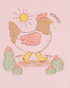 Baby Girl 2-Piece Western Chicken 100% Snug Fit Cotton Pajamas - Pink, image 2 of 4 slides