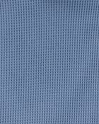 Toddler 2-Piece Waffle Knit Hooded Pullover & Drawsting Shorts Set - Blue, image 3 of 9 slides