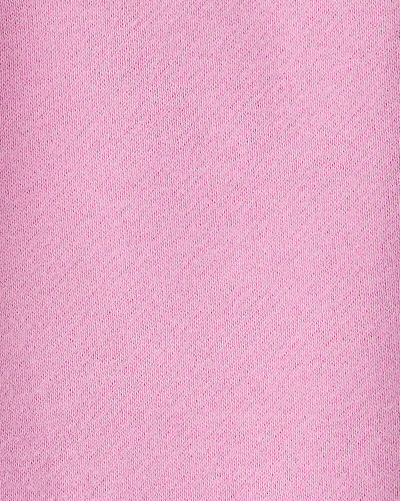 Baby Girl 2-Piece DayDream Fleece Quarter-Zip Pullover Sweatshirt & Joggers Set - Pink, image 6 of 6 slides