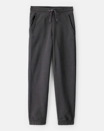 Boys Fleece Drawstring Joggers - Black, 