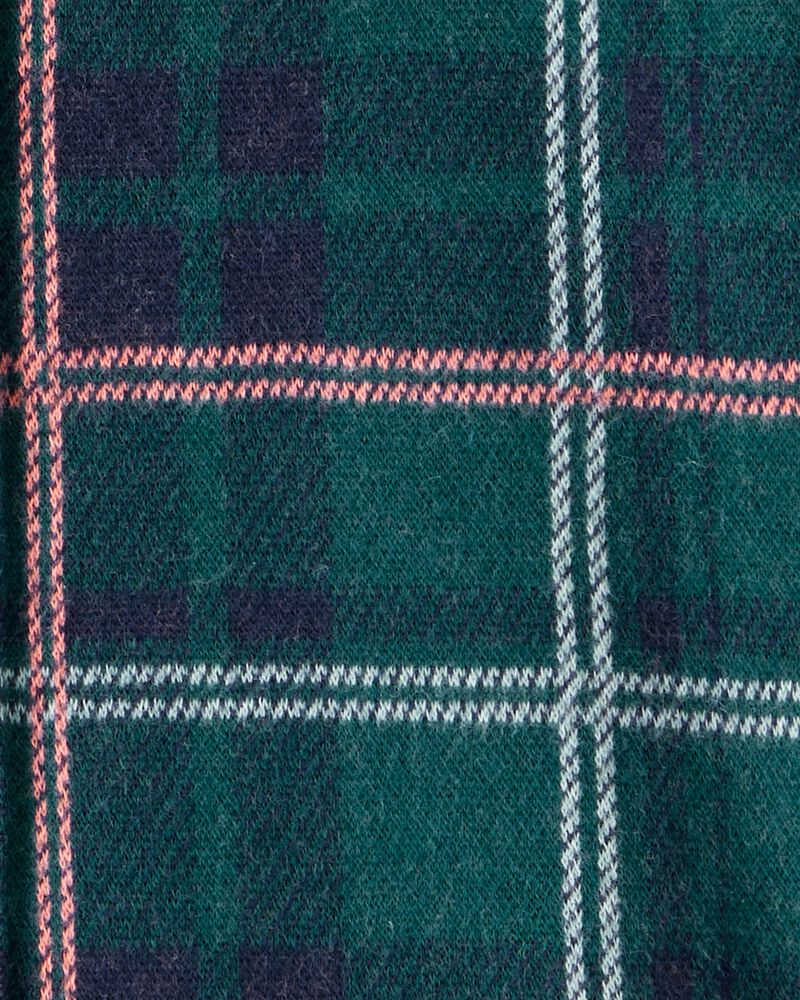 Baby Boy Plaid Button-Down Shirt - Green, image 2 of 3 slides