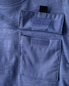Toddler Boy Short-Sleeve Pocket Tee - Blue, image 3 of 5 slides