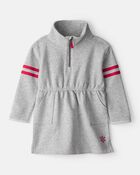 Toddler Girl DayDream Fleece Mock Neck Long-Sleeve Dress - Grey, image 1 of 6 slides