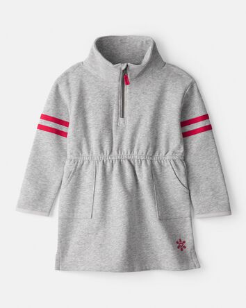 Toddler Girl DayDream Fleece Mock Neck Long-Sleeve Dress - Grey, 