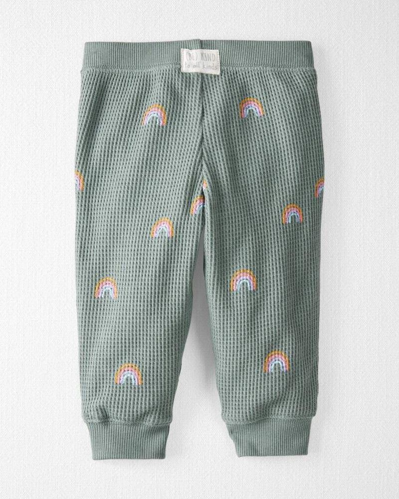 Baby Organic Cotton Waffle Knit Set in Magical Rainbow Print, image 3 of 6 slides