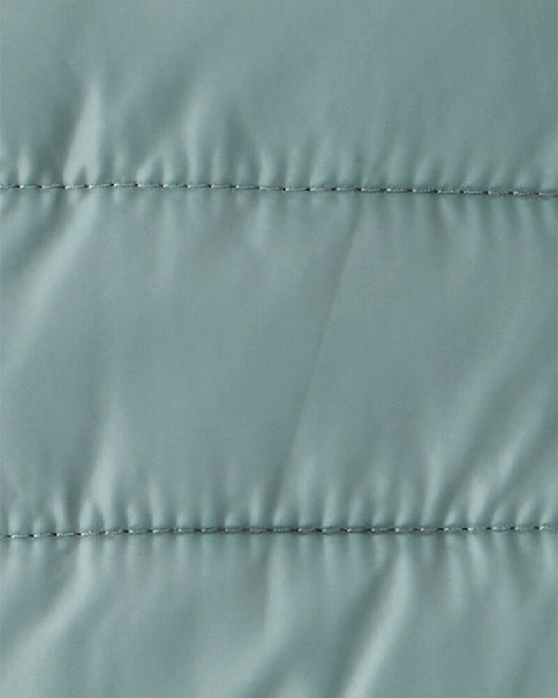 Baby Packable Hooded Puffer Jacket - Green, image 5 of 6 slides